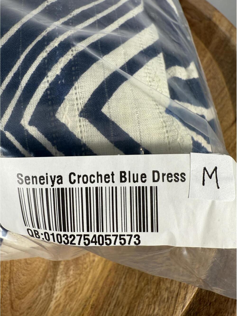 NWT Guadalupe Seneiya Crochet Dress Blue Size Medium - Picture 5 of 6